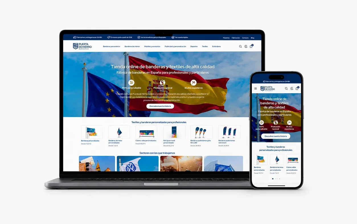 Banderas Puerta de Hierro mockup 1