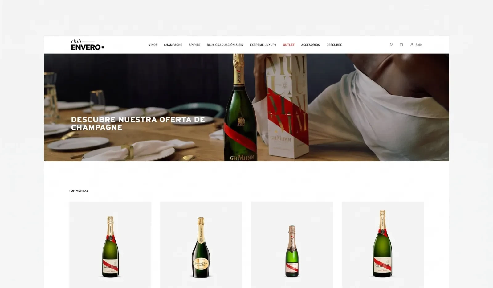 mockup pagina club envero