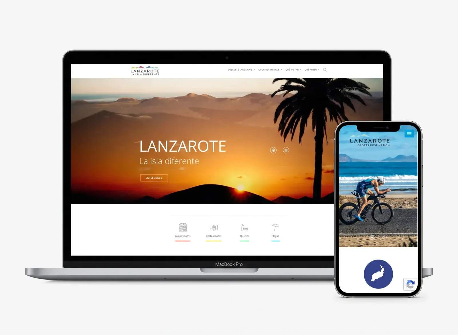 portada web turismo Lanzarote mockup