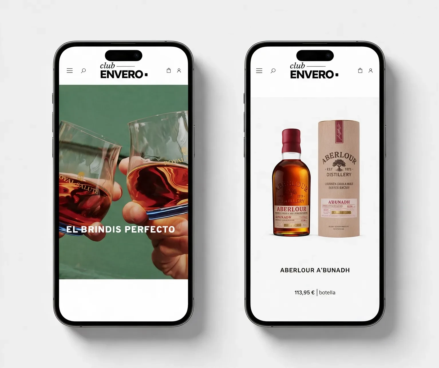 mockup moviles club envero
